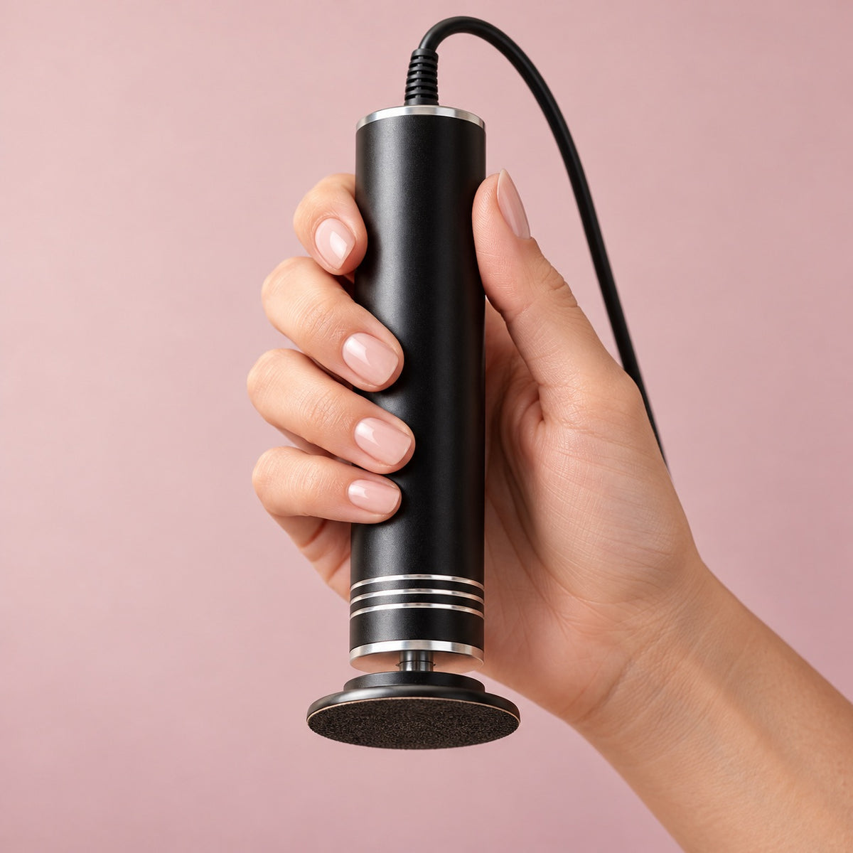 VELUPIA Gerät in Schwarz in der Hand